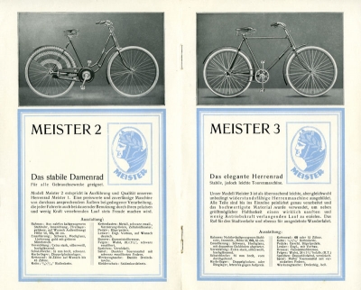 Meister Fahrrad Programm ca. 1929