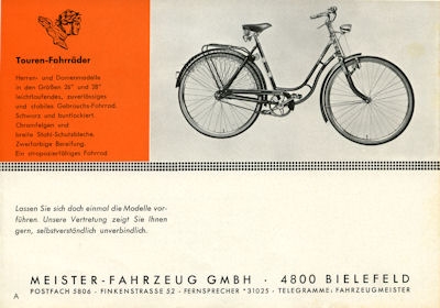 Meister Fahrrad Programm 1970