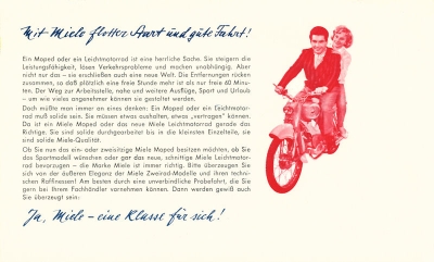 Miele Mopeds Prospekt 5.1960