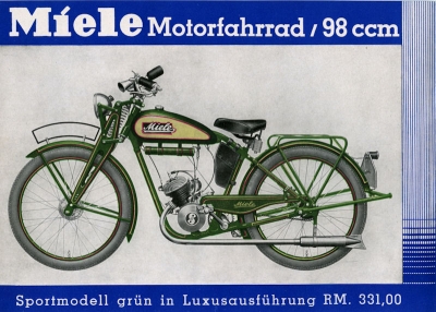 Miele Motorfahrrad Prospekt 1937