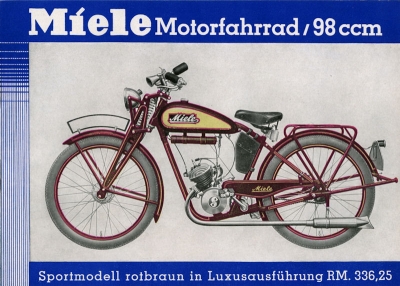 Miele Motorfahrrad Prospekt 1937