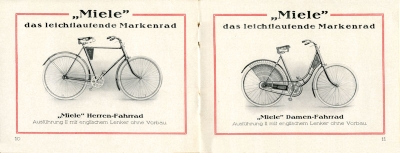 Miele Fahrrad Programm ca. 1928