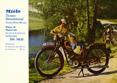 Miele Motorfahrrad Prospekt 8.1937