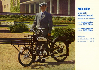 Miele Motorfahrrad Prospekt 8.1937