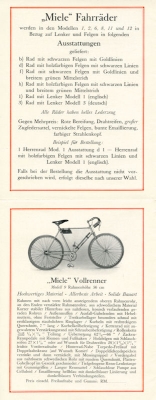 Miele Fahrrad Programm 4.1928