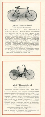 Miele Fahrrad Programm 4.1928