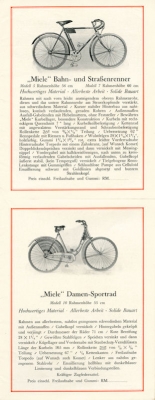 Miele Fahrrad Programm 4.1928