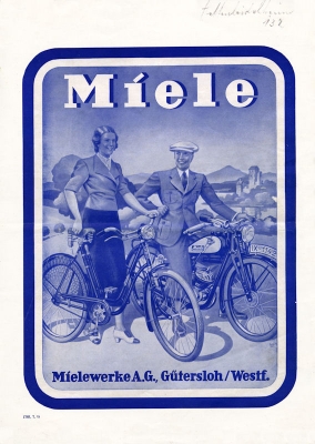 Miele Motorfahrrad und Fahrrad Prospekt 7.1939