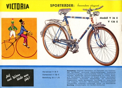 Victoria Fahrrad Programm ca. 1963