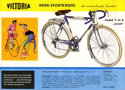 Victoria Fahrrad Programm ca. 1963