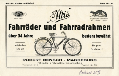 Iltis bicycle brochure ca. 1932