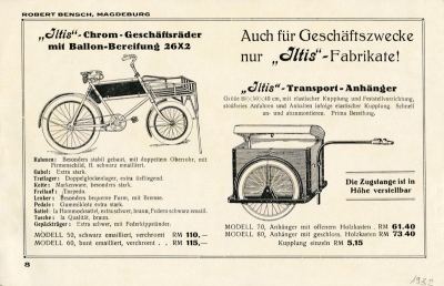 Iltis bicycle brochure ca. 1932