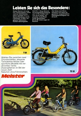 Goebel / Meister Mofa Programm ca. 1972