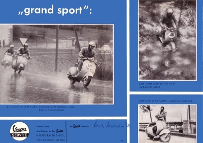 Vespa Grand Sport Prospekt ca. 1955