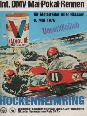 Program Hockenheimring 9.5.1976