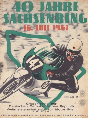 Program Int. Sachsenringrennen 16.7.1967