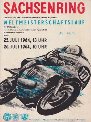 Program Int. Sachsenringrennen 25.7.1964