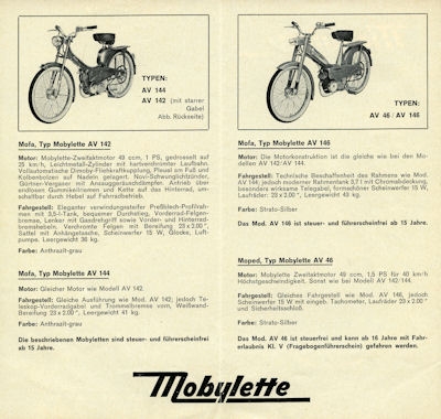 Mobylette Programm ca. 1970