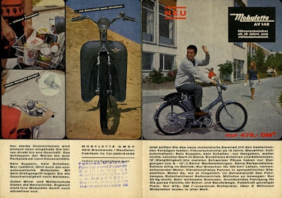 Mobylette AV 142 Prospekt 1960er Jahre