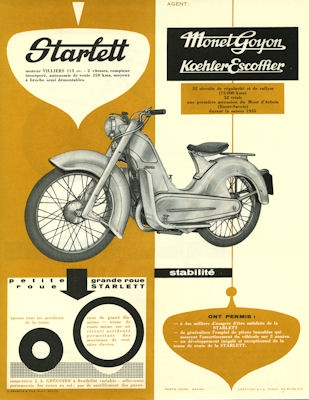 Monet & Goyon Castor und Starlett Prospekt 1955