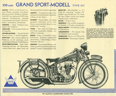 Motosacoche Programm 1931