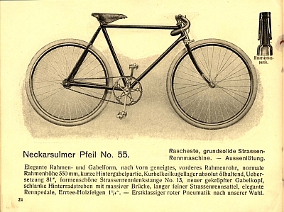 NSU bicycle program 1911