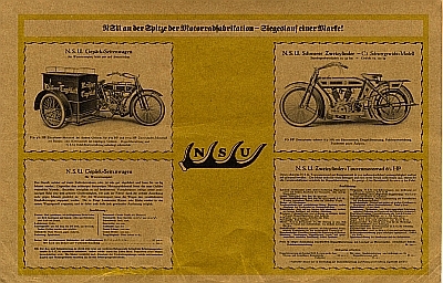 NSU Motorrad Programm 1914