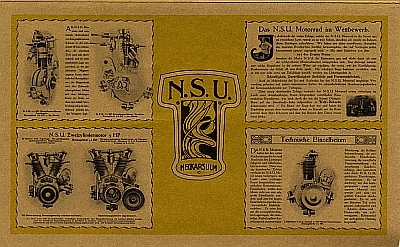 NSU Motorrad Programm 1914