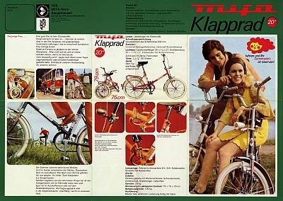 Mifa Klapprad Prospekt ca. 1975