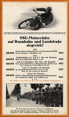 NSU Motorrad Programm 1926