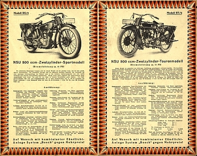 NSU Motorrad Programm 1928