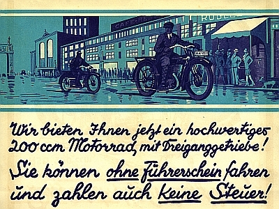 NSU 200 ccm Einzylinder Prospekt 1928