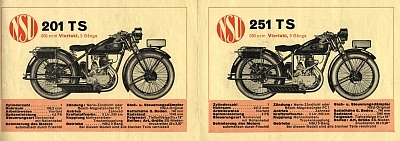 NSU motorcycle program 1931