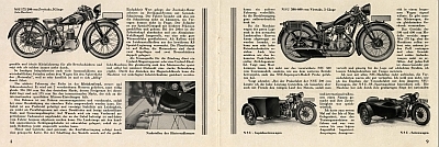 NSU motorcycle program 1932