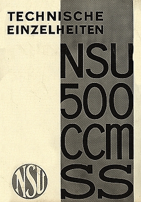 NSU 500ccm SS brochure 1932