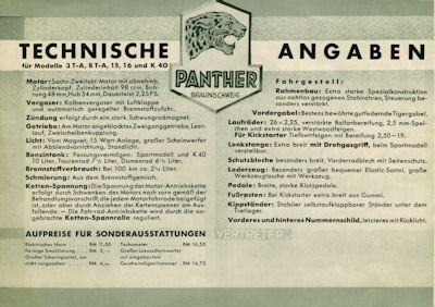 Panther Programm 1938