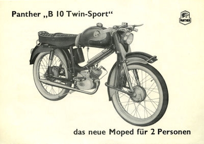 Panther B 10 Twin Sport Prospekt 1960er Jahre