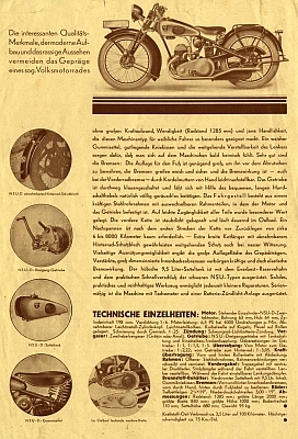 NSU 201 ZD Luxus Prospekt 1933