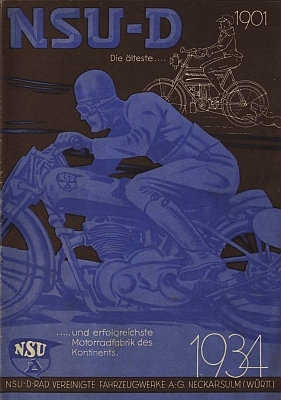 NSU Motorrad Programm 1934