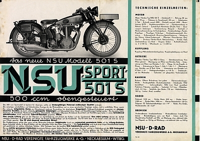 NSU 501 S Prospekt 1934