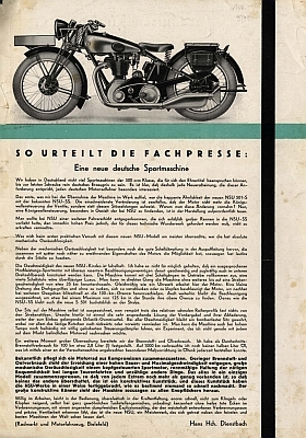 NSU 501 S Prospekt 1934