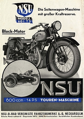 NSU 601 TS Prospekt 1934