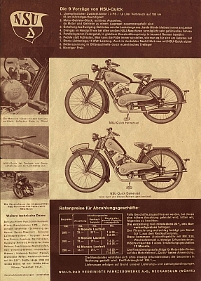 NSU Quick Prospekt 1937