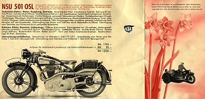 NSU Motorrad Programm 1939
