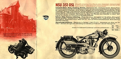 NSU Motorrad Programm 1939