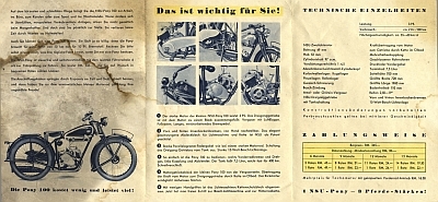 NSU Pony 100 Prospekt 1939