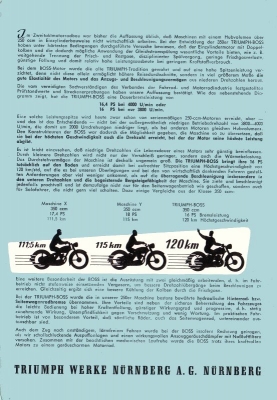 Triumph Boss Prospekt 1954/55