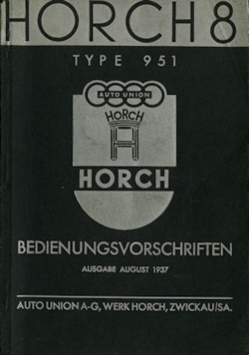 Horch 951 Bedienungsanleitung 8.1937