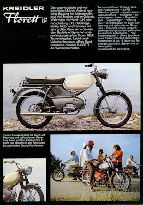 Kreidler Florett Mokick Prospekt 8.1972