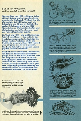 NSU Fahrrad Programm 1.1957